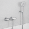 Ensemble 2 Mitigeurs lavabo + Colonne de douche + Mitigeur Bain + Support douchette flexible Figaro
