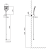 Ensemble Mitigeur lavabo + Colonne de douche + Mitigeur Bain + Support douchette flexible Figaro