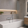 Mitigeur bain Cuadro exclusive Blanc chromé Tres