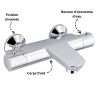 Mitigeur bain douche thermostatique Soft Ondyna