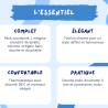 Ensemble Mitigeur lavabo encastré + Bonde + Colonne de douche + Mitigeur Bain + Support douchette flexible Figaro