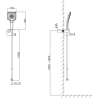 Ensemble Mitigeur lavabo encastré + Bonde + Colonne de douche + Mitigeur Bain + Support douchette flexible Figaro