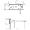 Ensemble Mitigeur lavabo encastré + Bonde + Colonne de douche + Mitigeur Bain + Support douchette flexible Figaro