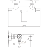 Ensemble Mitigeur lavabo encastré + Bonde + Colonne de douche + Mitigeur Bain + Support douchette flexible Figaro