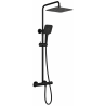 Ensemble 2 Mitigeurs lavabo encastré + 2 Bondes + Colonne de douche + Mitigeur Bain + Support douchette flexible Figaro