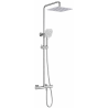 Ensemble 2 Mitigeurs lavabo encastré + 2 Bondes + Colonne de douche + Mitigeur Bain + Support douchette flexible Figaro