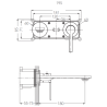 Ensemble 2 Mitigeurs lavabo encastré + 2 Bondes + Colonne de douche + Mitigeur Bain + Support douchette flexible Figaro