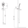 Ensemble 2 Mitigeurs lavabo encastré + 2 Bondes + Colonne de douche + Mitigeur Bain + Support douchette flexible Figaro