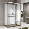 Cabine de douche porte coulissante version Hamman 140x90 cm Glax 2.0 2 P Novellini