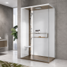 Cabine de douche porte coulissante version Hamman 140x90 cm Glax 2.0 2 P Novellini