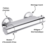 Mitigeur de douche thermostatique chrome SOFT ONDYNA