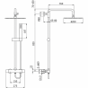 Colonne de douche thermostatique murale Corbeau KROOS