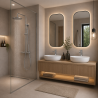 Ensemble 2 mitigeurs lavabo + 2 bondes + colonne de douche Corbeau Kroos