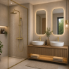 Ensemble 2 mitigeurs lavabo + 2 bondes + colonne de douche Corbeau Kroos