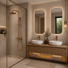 Ensemble 2 mitigeurs lavabo + 2 bondes + colonne de douche Corbeau Kroos