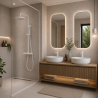 Ensemble 2 mitigeurs lavabo + 2 bondes + colonne de douche Corbeau Kroos