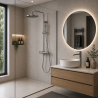 Ensemble mitigeur lavabo + bonde + colonne de douche Corbeau Kroos