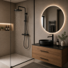 Ensemble mitigeur lavabo + bonde + colonne de douche Corbeau Kroos