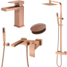 Ensemble Mitigeur lavabo + Colonne de douche + Mitigeur bain douche + Bonde Sirius Kroos