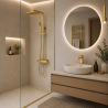 Ensemble Mitigeur lavabo + Colonne de douche + Mitigeur bain douche + Bonde Sirius Kroos