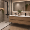 Ensemble Mitigeur lavabo + Colonne de douche + Mitigeur bain douche + Bonde Sirius Kroos