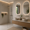 Ensemble 2 mitigeurs lavabo encastrés + 2 bondes + colonne de douche Corbeau Kroos