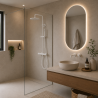 Ensemble mitigeur lavabo encastré + bonde + colonne de douche Corbeau Kroos