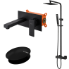 Ensemble Mitigeur encastré lavabo + Colonne de douche + Bonde Sirius Kroos