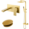 Ensemble Mitigeur encastré lavabo + Colonne de douche + Bonde Sirius Kroos