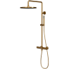 Ensemble mitigeur lavabo réhaussé + bonde + colonne de douche Corbeau Kroos