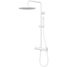 Ensemble mitigeur lavabo réhaussé + bonde + colonne de douche Corbeau Kroos