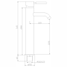 Ensemble mitigeur lavabo réhaussé + bonde + colonne de douche Corbeau Kroos