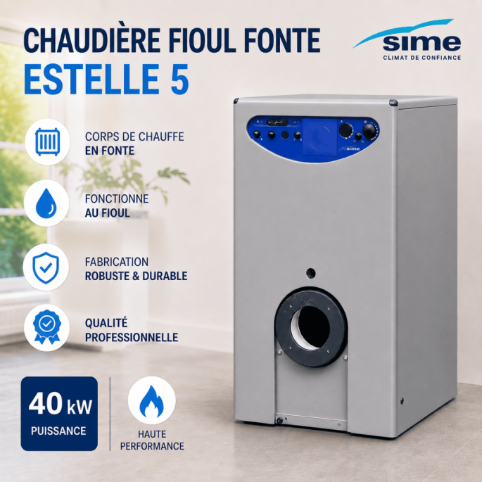 Chaudière fioul 40 kw SIME Estelle 5 OF ERP