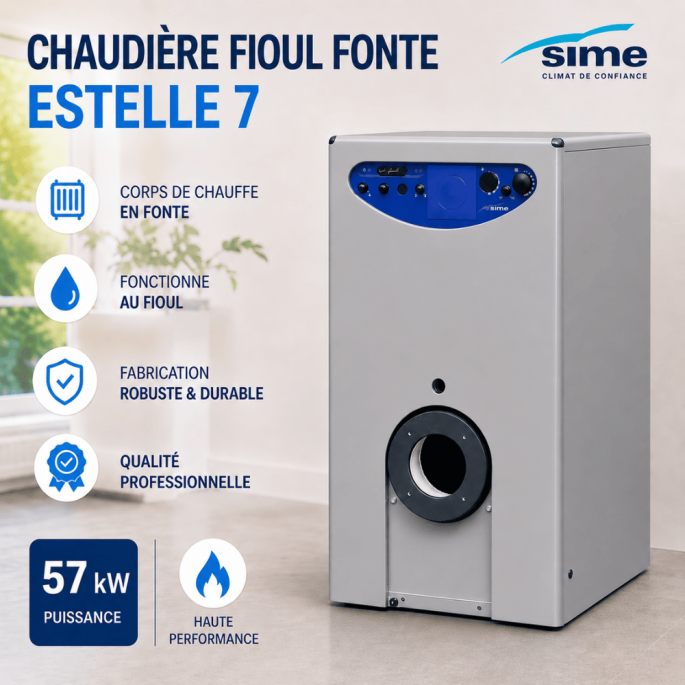 Chaudière fioul 57 kw SIME Estelle 7 OF ERP