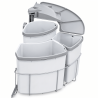 Poubelle rotative à tri sélectif - 1x18L+1x12L+1x9L