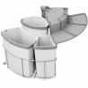Poubelle rotative à tri sélectif - 1x18L+1x12L+1x9L