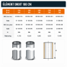 Tuyau Poujoulat Inox-Galva D 150 Lg 100 cm