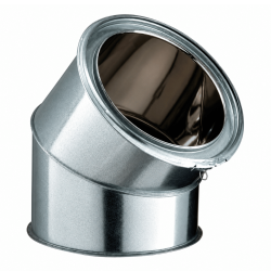Coude Poujoulat Inox-Galva D 150 45 °