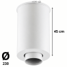 Elément droit de finition blanc Poujoulat Inox-Galva 230