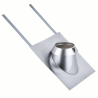Solin Inox 30 à 45° ardoise avec collerette Therminox Poujoulat TI