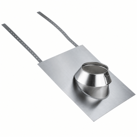 Solin Inox tuiles + kit d'étanchéité Poujoulat D 150 de 15° à 30°