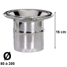 Reduction conique raccordement inox Poujoulat