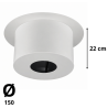 Plaque de finition pour conduit Inox-Galva D 150 H 22 Poujoulat