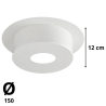 Plaque de finition pour conduit Inox-Galva D 150 Blanc