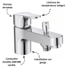 Mitigeur bain douche monotrou Olyos IDEAL STANDARD