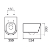 Pack WC suspendu - cuvette sans bride + bâti support + abattant - Sanindusa