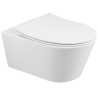 Pack WC suspendu - cuvette sans bride + bâti support + abattant - Sanindusa