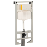 Pack WC suspendu - cuvette sans bride + bâti support + abattant - Sanindusa