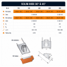 Solin Inox tuiles + kit d'étanchéité Poujoulat D 155 à 230 de 15° à 30°