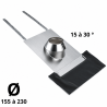 Solin Inox tuiles + kit d'étanchéité Poujoulat D 155 à 230 de 15° à 30°